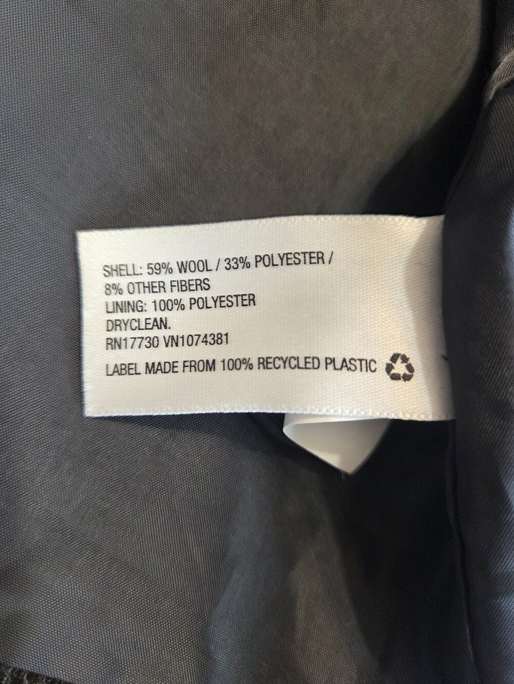 Merona Dark Charcoal Double-Breasted Peacoat Womens Size Medium - Picture 7 of 12